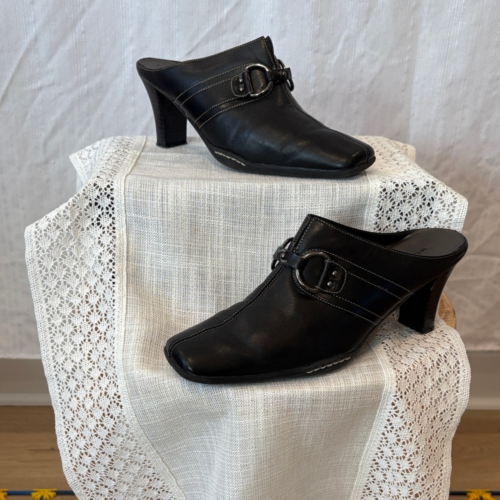 Merona Y2K Heeled Mules with Buckle